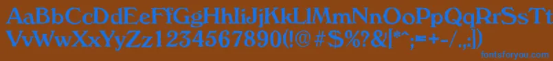 VeronaantiqueMediumRegular Font – Blue Fonts on Brown Background