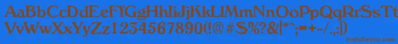 VeronaantiqueMediumRegular Font – Brown Fonts on Blue Background