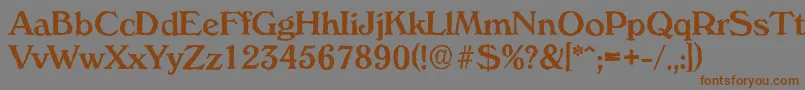 VeronaantiqueMediumRegular Font – Brown Fonts on Gray Background