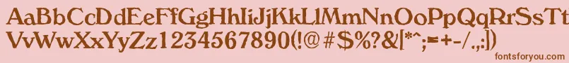 VeronaantiqueMediumRegular Font – Brown Fonts on Pink Background