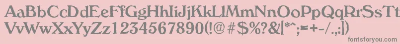 VeronaantiqueMediumRegular Font – Gray Fonts on Pink Background