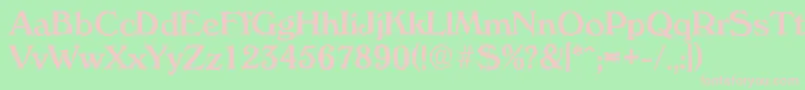 VeronaantiqueMediumRegular Font – Pink Fonts on Green Background