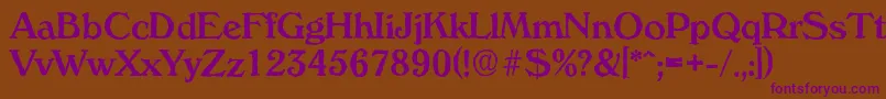 VeronaantiqueMediumRegular Font – Purple Fonts on Brown Background