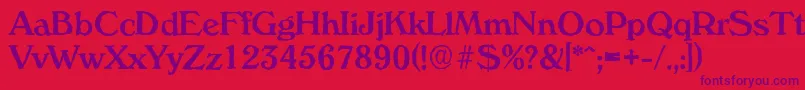 Police VeronaantiqueMediumRegular – polices violettes sur fond rouge