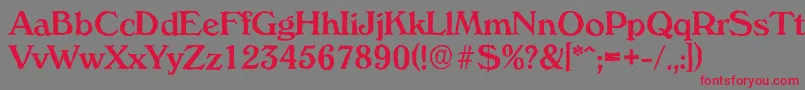 VeronaantiqueMediumRegular Font – Red Fonts on Gray Background