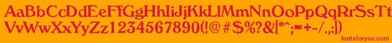 フォントVeronaantiqueMediumRegular – オレンジの背景に赤い文字