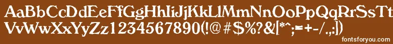 VeronaantiqueMediumRegular Font – White Fonts on Brown Background