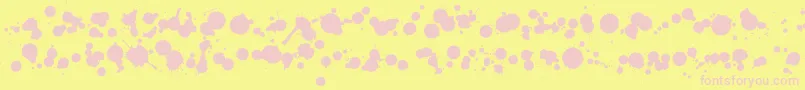 Czcionka WcRhesusBBta – różowe czcionki na żółtym tle