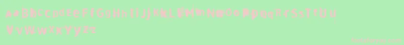 VtksDirty2 Font – Pink Fonts on Green Background