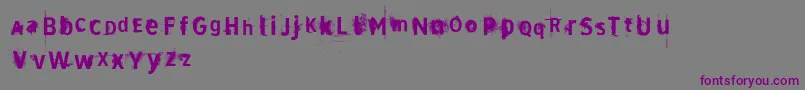 フォントVtksDirty2 – 紫色のフォント、灰色の背景