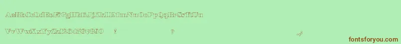 Lowerheight Font – Brown Fonts on Green Background