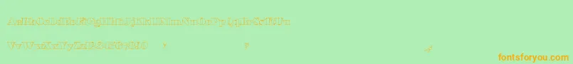 Lowerheight Font – Orange Fonts on Green Background