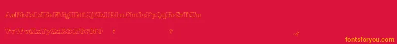 Lowerheight Font – Orange Fonts on Red Background