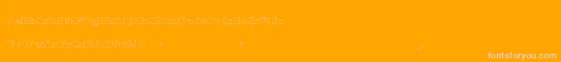 Lowerheight Font – Pink Fonts on Orange Background