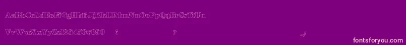 Lowerheight Font – Pink Fonts on Purple Background