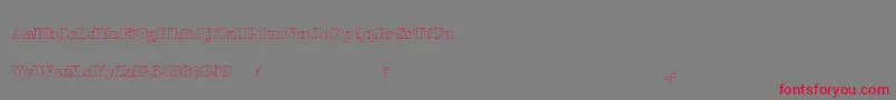 Lowerheight Font – Red Fonts on Gray Background