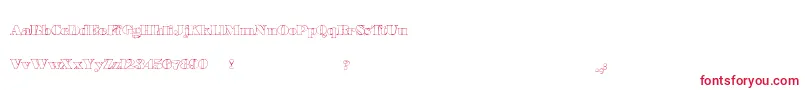 Lowerheight Font – Red Fonts on White Background
