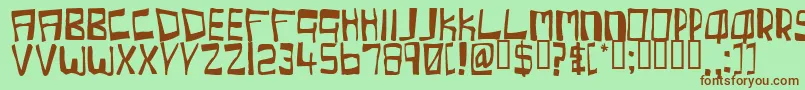 Cherc Font – Brown Fonts on Green Background