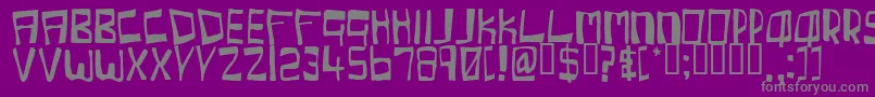 Cherc Font – Gray Fonts on Purple Background