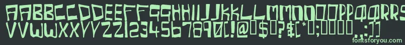 Шрифт Cherc – зелёные шрифты на чёрном фоне