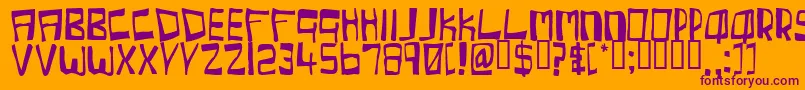 Cherc Font – Purple Fonts on Orange Background