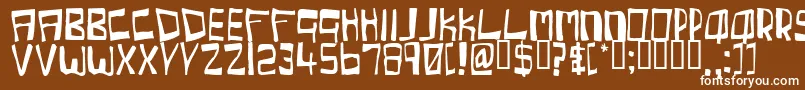 Cherc-fontti – valkoiset fontit ruskealla taustalla