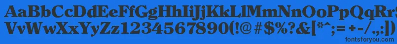 ClearfaceserialHeavyRegular Font – Black Fonts on Blue Background