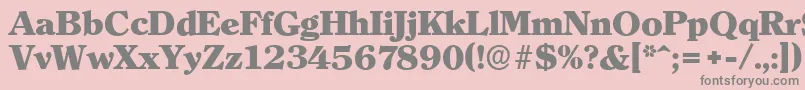 ClearfaceserialHeavyRegular Font – Gray Fonts on Pink Background