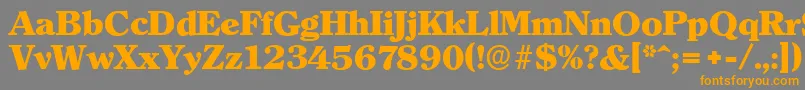 ClearfaceserialHeavyRegular Font – Orange Fonts on Gray Background