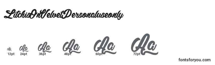 LitchisOnVelvetPersonaluseonly Font Sizes