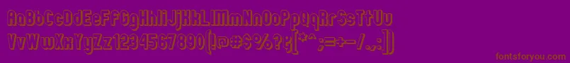 Zillmoo-Schriftart – Braune Schriften auf violettem Hintergrund