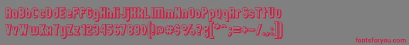 フォントZillmoo – 赤い文字の灰色の背景