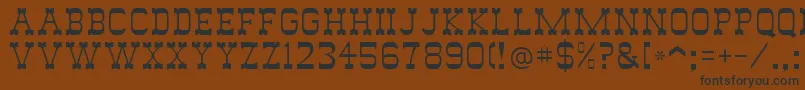 Wildwest Font – Black Fonts on Brown Background