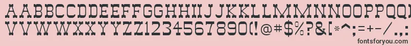 Wildwest Font – Black Fonts on Pink Background