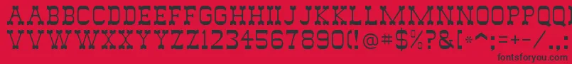 Wildwest Font – Black Fonts on Red Background