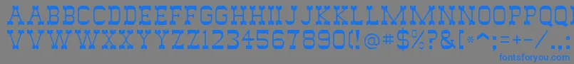 Wildwest Font – Blue Fonts on Gray Background