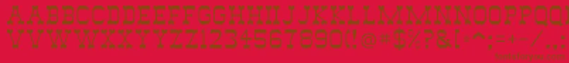 Wildwest Font – Brown Fonts on Red Background