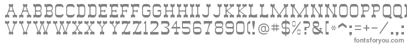 Wildwest-fontti – harmaat kirjasimet valkoisella taustalla