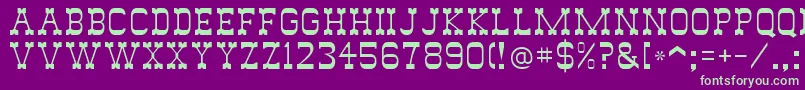 フォントWildwest – 紫の背景に緑のフォント