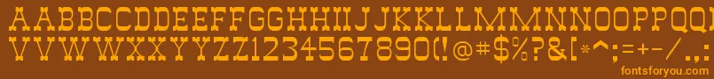 Шрифт Wildwest – оранжевые шрифты на коричневом фоне