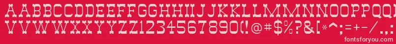 Wildwest Font – Pink Fonts on Red Background