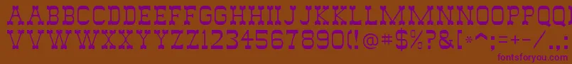 Wildwest Font – Purple Fonts on Brown Background