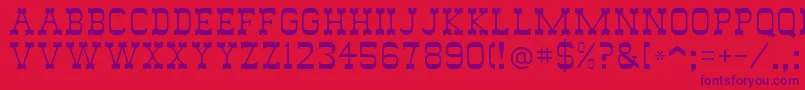 フォントWildwest – 赤い背景に紫のフォント