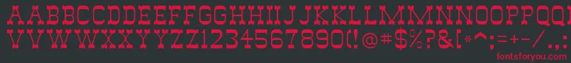 フォントWildwest – 黒い背景に赤い文字