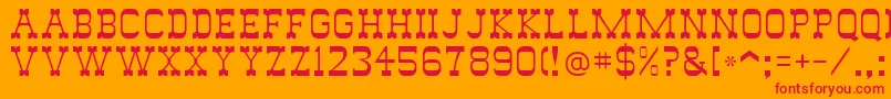 Wildwest Font – Red Fonts on Orange Background