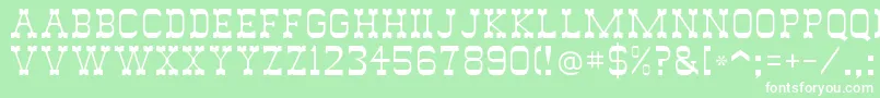 Wildwest Font – White Fonts on Green Background