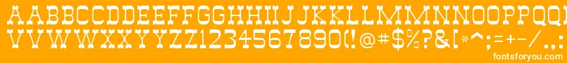 Шрифт Wildwest – белые шрифты на оранжевом фоне
