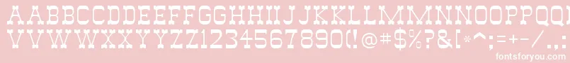 Шрифт Wildwest – белые шрифты на розовом фоне