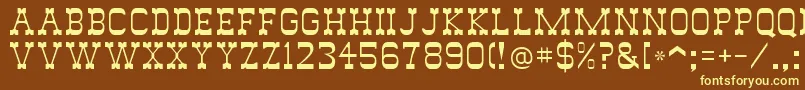 Wildwest Font – Yellow Fonts on Brown Background