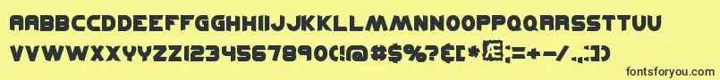 KickflipBrk Font – Black Fonts on Yellow Background